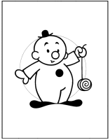 A coloring page of bumba