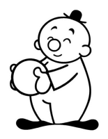 A coloring page of bumba