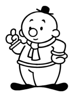 A coloring page of bumba