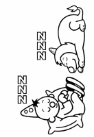 A coloring page of bumba