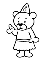 A coloring page of bumba