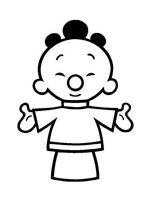 A coloring page of bumba