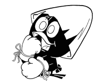 A coloring page of calimero