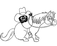 A coloring page of calimero