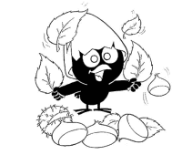 A coloring page of calimero