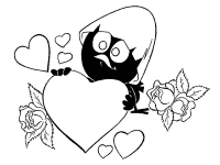 A coloring page of calimero