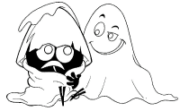 A coloring page of calimero