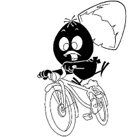 A coloring page of calimero