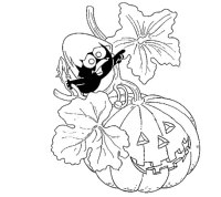 A coloring page of calimero