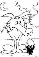 A coloring page of calimero