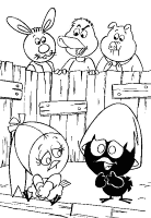 A coloring page of calimero