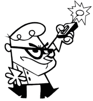A coloring page of dexter