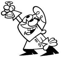 A coloring page of dexter