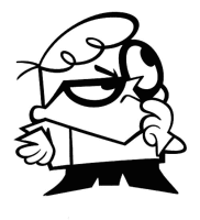 A coloring page of dexter