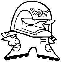 A coloring page of dexter