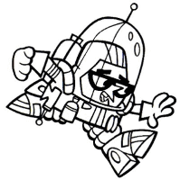 A coloring page of dexter