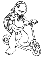 A coloring page of franklin