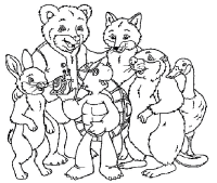 A coloring page of franklin