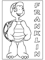 A coloring page of franklin
