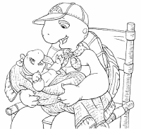 A coloring page of franklin