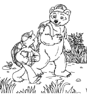 A coloring page of franklin