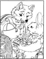 A coloring page of franklin