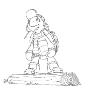 A coloring page of franklin