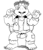 A coloring page of franklin