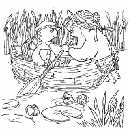 A coloring page of franklin