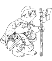 A coloring page of franklin