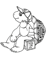 A coloring page of franklin