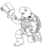 A coloring page of franklin
