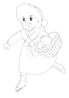 A coloring page of heidi