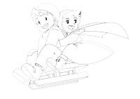 A coloring page of heidi
