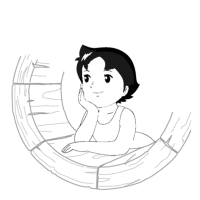 A coloring page of heidi