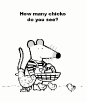 A coloring page of maisy