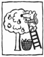 A coloring page of maisy