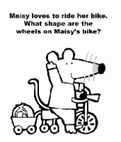 A coloring page of maisy