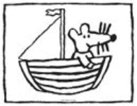 A coloring page of maisy