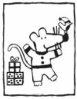 A coloring page of maisy