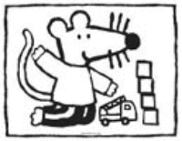 A coloring page of maisy