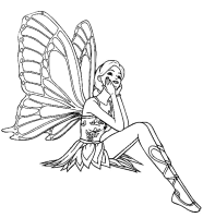 A coloring page of mariposa