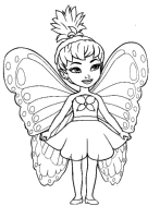 A coloring page of mariposa