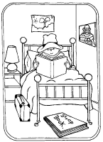 A coloring page of paddington