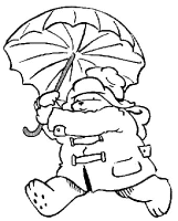 A coloring page of paddington