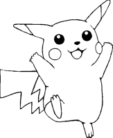 A coloring page of pokemon