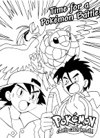A coloring page of pokemon