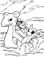A coloring page of pokemon