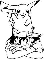 A coloring page of pokemon