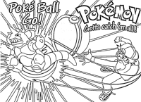 A coloring page of pokemon